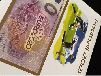 Euro Souvenir banknote Cover Football 2021 Euro 2020 Football Soccer EM Solomon