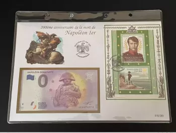 Euro Souvenir banknote Cover France Napoléon 1er Bonaparte 2021 Fontainebleau