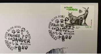 Euro Souvenir banknote Cover France 2021 Europa CEPT Faune en Danger  Paris