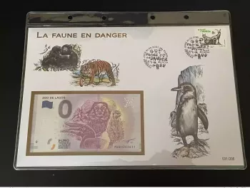 Euro Souvenir banknote Cover France 2021 Europa CEPT Faune en Danger  Paris
