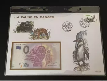 Euro Souvenir banknote Cover France 2021 Europa CEPT Faune en Danger Strasbourg