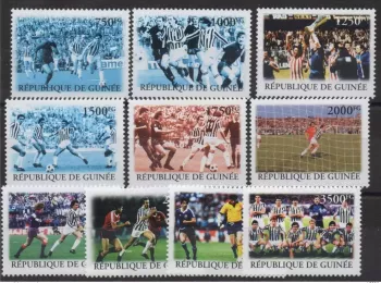 Guinea 2004/2010 Mi. E-O8065 Fußball Soccer MNH 10 Werte SELTEN!