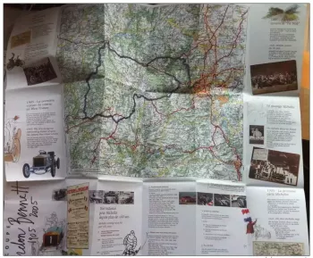 Michelin Circuit Auvergne Coupe Gordon-Bennett 1905 Road Map REPRODUCTION