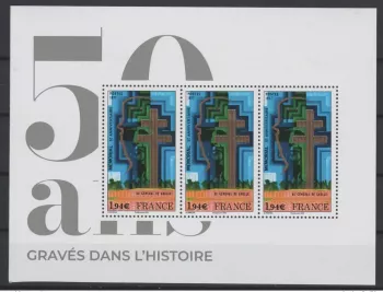 France 2020 Mémorial Général De Gaulle 50 ans gravés dans l'Histoire 12050 ex**