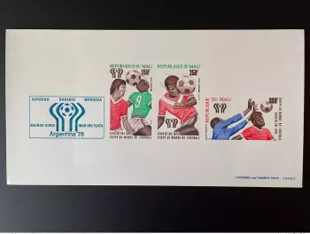 Mali 1978 Mi. Bl. 10 Epreuve de Luxe Argentine FIFA Coupe Monde Football Soccer