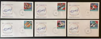 Centrafricaine 1980 Mi. 663 - 668 FDC 1er Jour Événements NASA Voyager ESA