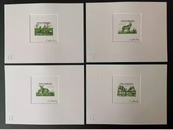 Mozambique 2010 Artist's proof Mi. 2986 A-D WWF Panda fauna Hippotragus VERT