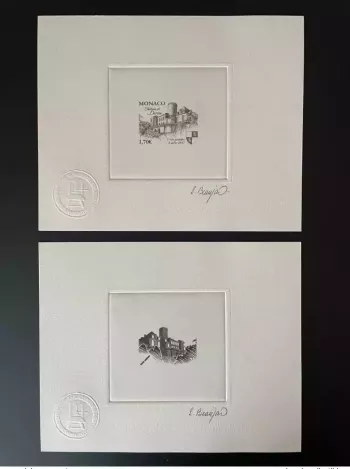 Monaco 2017 YT 3100 Epreuve d'artiste Château Duras Visite Princière noir