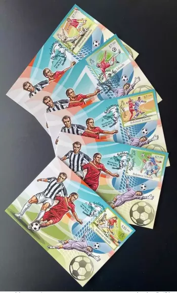 Salomonen 2012 Mi. 1666-1669 Maximum Card Fußball Calcio