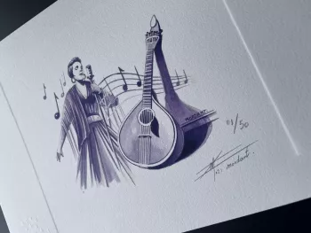 Prova de artista "Fado" numerada e assinada