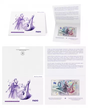 Encart billet peint à la main par Thierry Mordant "Fado"
