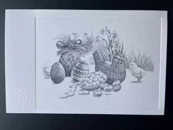 Prova de artista "Páscoa / Galinha"