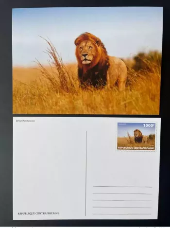 Central African Republic 2019 Mi. 8628 Stationery Lion Löwe Panthera Leo Fauna