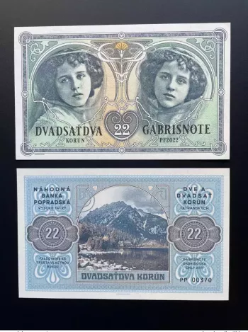 2022 Matej Gabris 22 Korun Tatranskych UNC SPECIMEN ESSAY