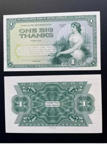 2022 Matej Gabris One Big Thanks Bank of Success Thank you UNC ESSAY Limité