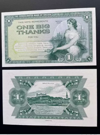2022 Matej Gabris One Big Thanks Bank of Success Bratislava UNC ESSAY Limité