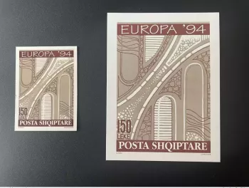Albanie Albanien 1995 Mi. Bl. 101 Cromalin proof Epreuve Courvoisier Europa CEPT
