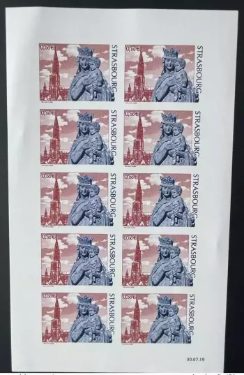 France 2019 - sheet IMPERF 0€ 'STRASBOURG' Cathedral Matej Gabris