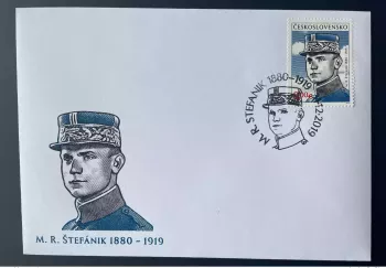 Tschechoslowakei 2019 - FDC Ersttagsbrief 0€ 'Milan Štefánik' Matej Gabris