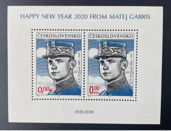 Tschechoslowakei 2019 2020 RRR Block S/S Štefánik Gabris