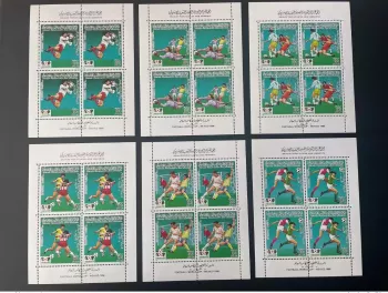 Libye 1985 Mi. 1618 - 1623 Klb. sheetlet Football FIFA World Cup 1986 Mexico