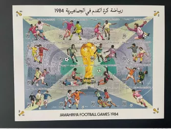 Libya 1984 Mi. 1363 - 1378 Football Games Fußball Soccer FIFA 1982 1986