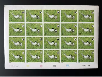 Benin 1989 Mi. 476 Board IMPERF WWF Panda Sterna Dougallii Bird Vogel