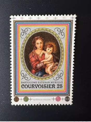 19?? Hélio Courvoisier La-Chaux-De-Fonds Vignette Bartolome Esteban Murillo Art