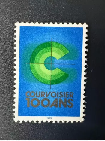 1980 Hélio Courvoisier La-Chaux-De-Fonds Vignette 100 ans Green Vert Grün