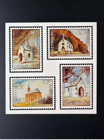 Luxemburg 1991 Mi. 1284-1287 Fotoabzug Caritas Kapelle Courvoisier SA