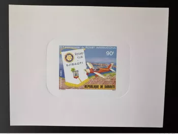 Djibouti 1980 Mi. 266 Luxury Proof Rotary Club Airplane 75th Anniversary