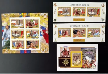 Burundi 2014 / 2015 IMPERF ND Mi. 3506 - 3511 Bl. 519 - 520 Pape Jean Paul II