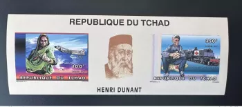 Chad 1996 IMPERF Mi. Bl. 254 B Red Cross Henry Dunant Airplane Railways