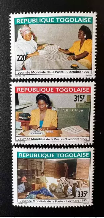 Togo 1995 Mi. 2379 - 2381 Journée Mondiale de la Poste 9 Octobre World Post Day