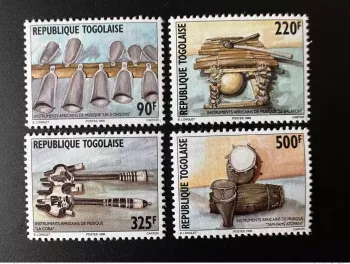 Togo 1996 Mi. 2466 - 2469 Instruments Africains de Musique Music