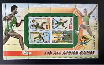 Nigeria 2003 Mi. Bl. 26 8th All Africa Games Sport Taekwondo