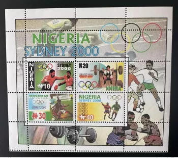 Nigeria 2000 Mi. Bl. 24 Olympische Spiele Sydney Fußball Boxen