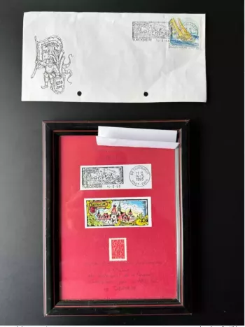 Flamme Haut-Rhin 68 Elsass 1250 Jahre TURKHEIM FDC Umschlag Guy Ancel