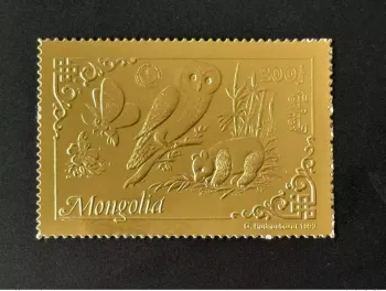 Mongolie 1993 Mi. 2475 A Or Gold Rotary Lions Panda Papillon Chouette Butterfly