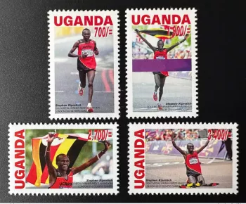 Ouganda 2013 Mi. 3115 - 3118  Londres Jeux Olympiques 2012 Stephen Kiprotich