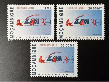 Mozambique 2010 Mi 3856 - 3858 LAM Linhas Aereas Airline 30 Years Anniversary