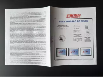 Mozambique 2010 Mi. 3856 - 3858 RARE FOLDER LAM Linhas Aereas Airline Bird