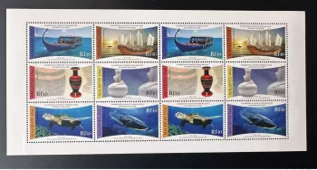 Maldives 2012/2013 Mi. 4837 - 4842 M/S Klb Relations China Tortoise Fish