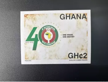 Ghana 2015 ND Imperf Gemeinschaftsausgabe ECOWAS 40 Jahre