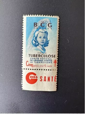 France 1948 Antituberculeux Tuberculose Propreté le BCG protège 5 francs Gibbs