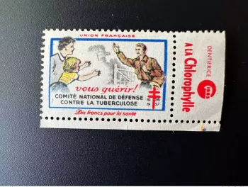 France 1956 / 1957 Antituberculeux Tuberculose Vous guérir 10 fr pour la santé