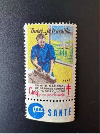 Frankreich 1947 Anti-Tuberkulose Geheilt... ich arbeite Gibbs 5 Francs