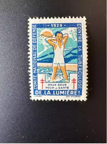 Frankreich 1929 Antituberkulose Zwei Sous für die Gesundheit Licht