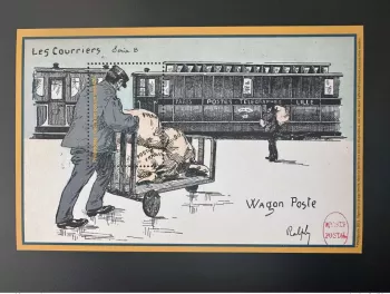 France 2015 - Vignette Philaposte Wagon Poste Train Railways Courriers