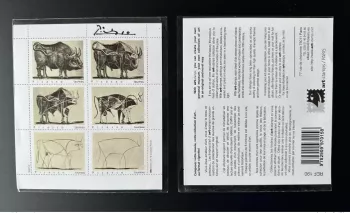 France - vignette ITVF Art-stamps Michel Hosszu Pablo Picasso Taureau Art
